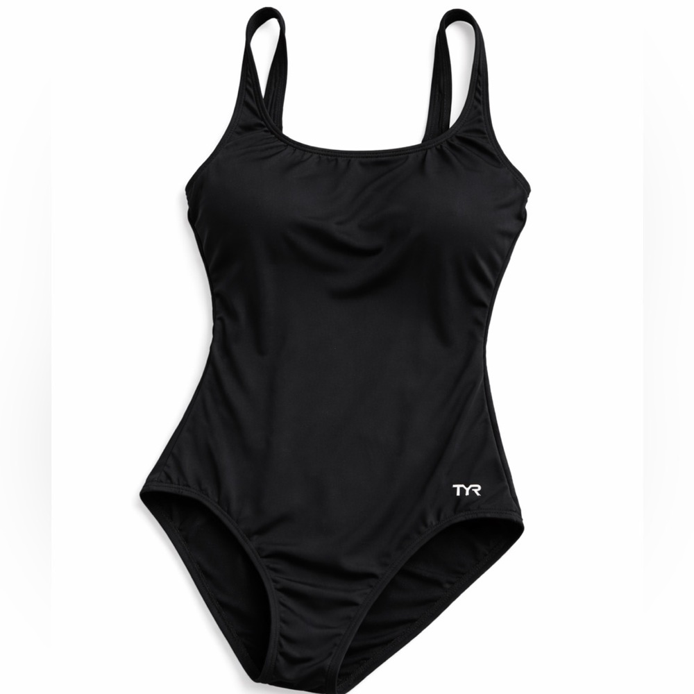 TYR Black One Piece Swimsuit Scoop-neck Built-In Bra | Women’s Medium